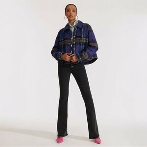 VERONICA BEARD Emmons Plaid Wool Mohair-Blend Jacket